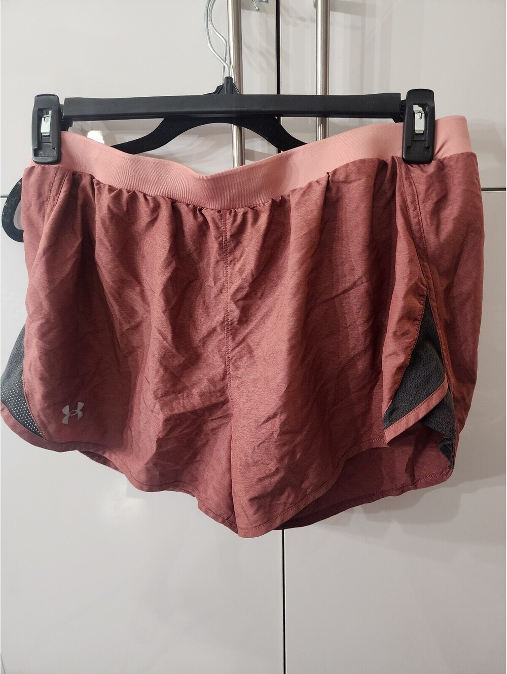 Under Armour Women's Loose Fit Athletic Shorts in Muted Pink, Size Large
